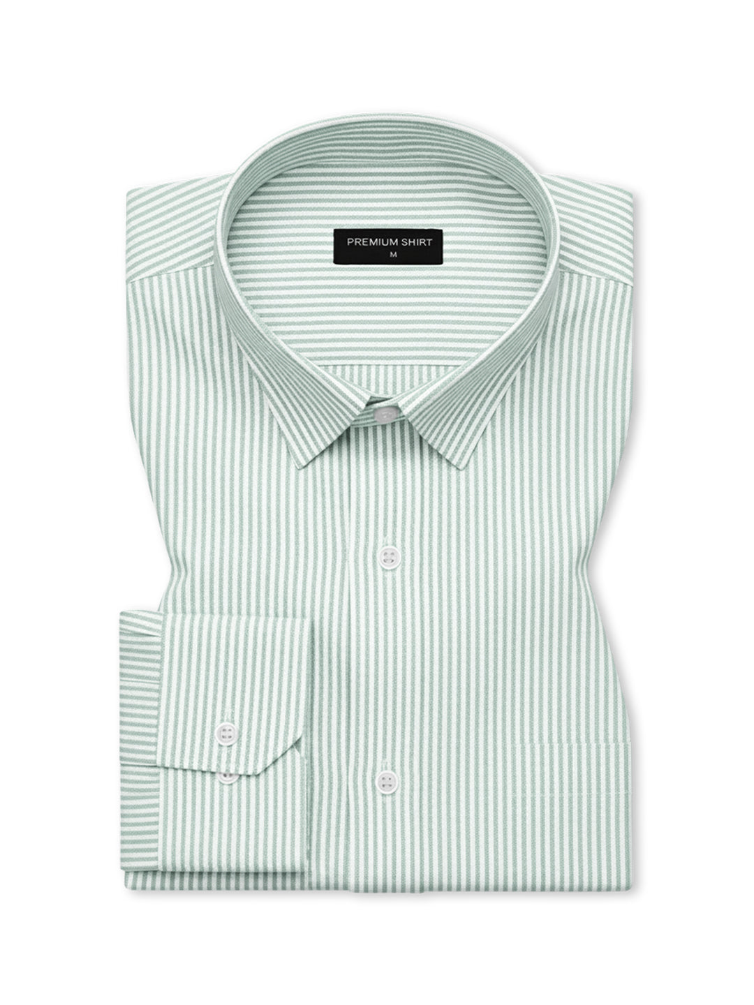 Nomad Stitch Beige & Light Green Stripe Oxford Pack of 2 Shirts For Men