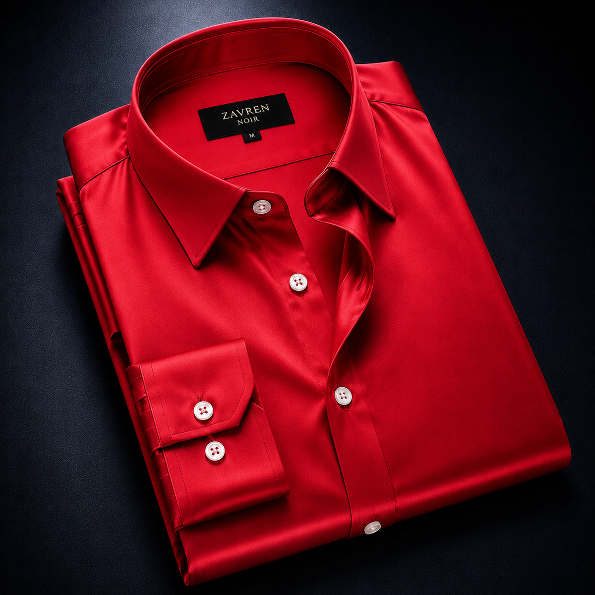 Urban Thread Noir Satin Shirt - Red