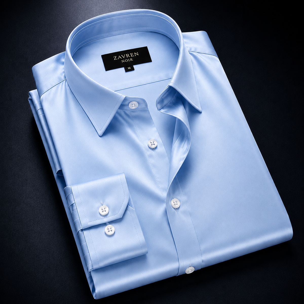 Urban Thread Noir Satin Shirt - Sky Blue