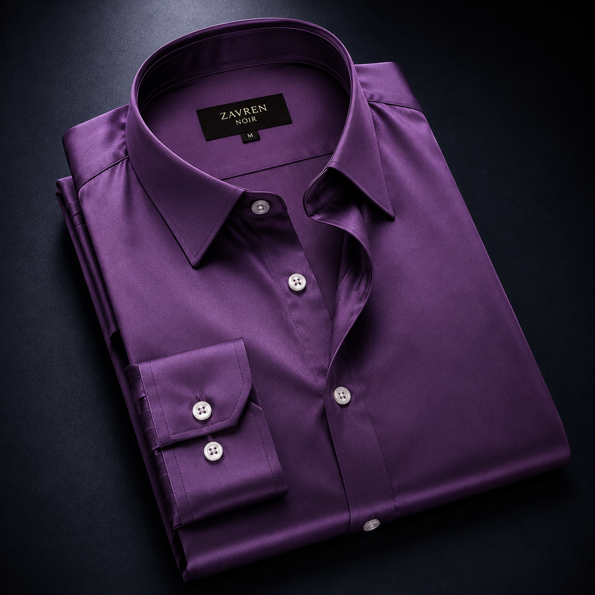 Urban Thread Noir Satin Shirt - Purple