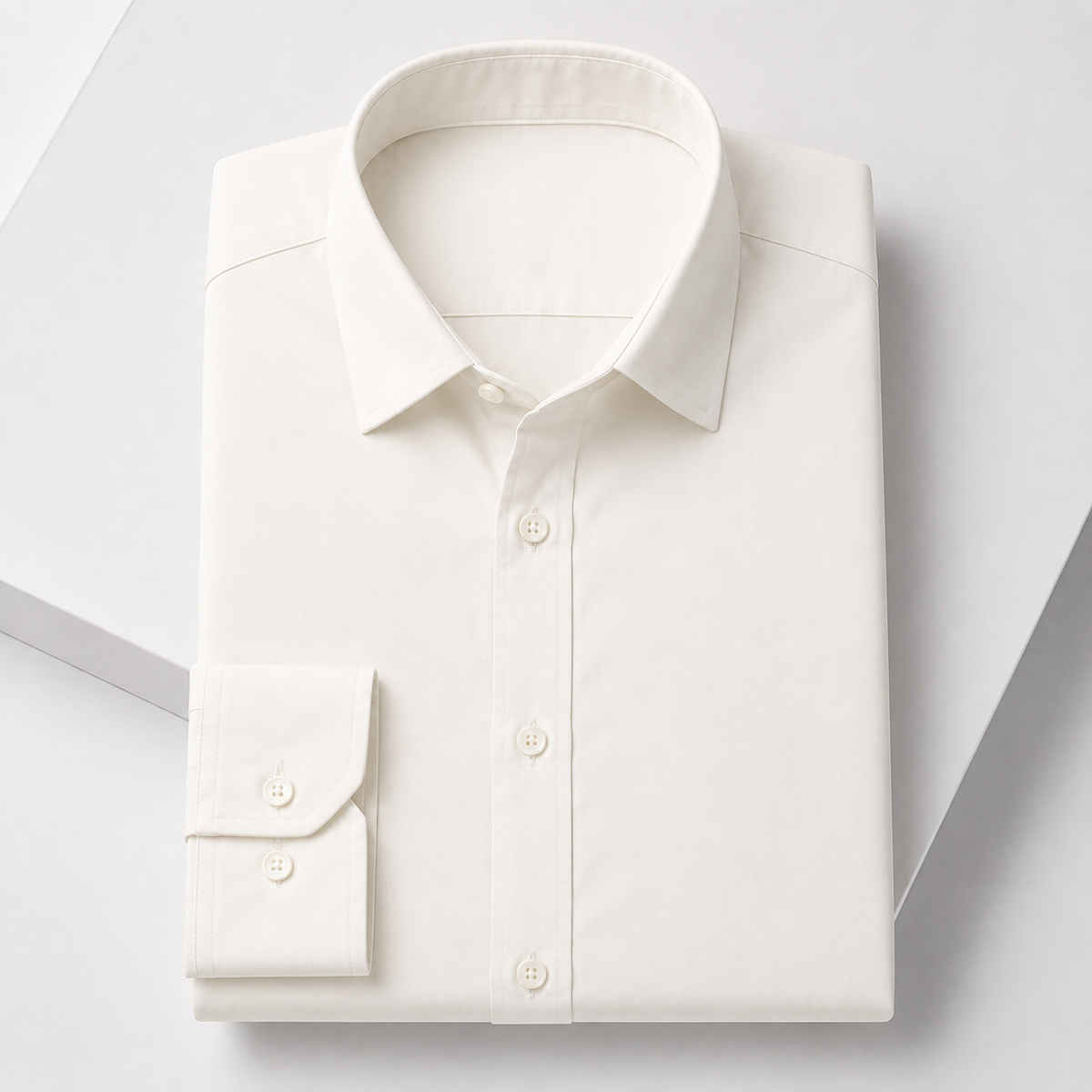 Urban Thread Core Cotton Shirt - Ivory White