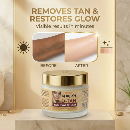 Korean D-Tan Removal Cream – Instant Tan Remover | Brightening & Deep Cleansing Face Cream (100g)
