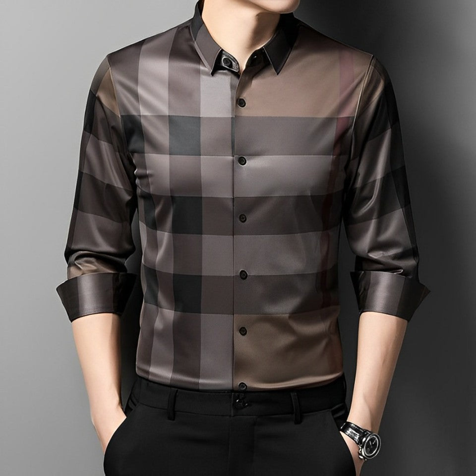 Grey check shirt